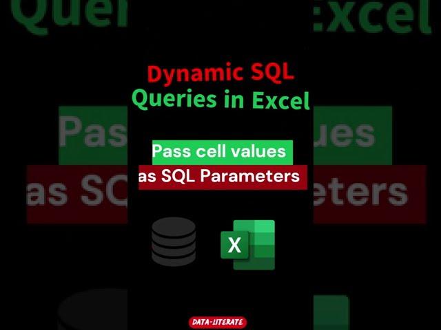 Dynamic SQL Queries in Excel