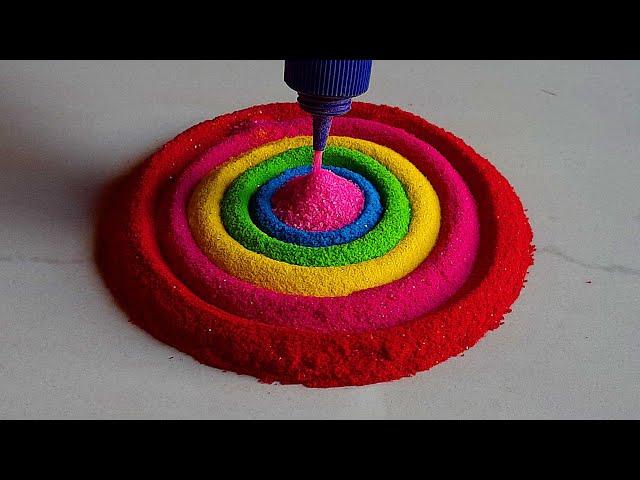 #1531 satisfying video | navratri rangoli designs | diwali rangoli design | kolam