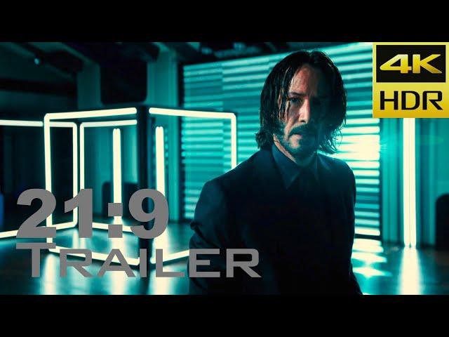 [21:9] John Wick 4 (2023) Ultrawide 4K HDR Trailer (Upscaled) | UltrawideVideos