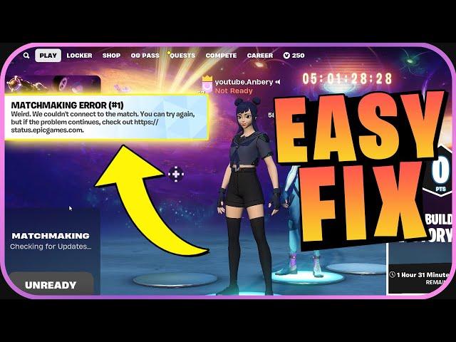 HOW TO FIX MATCHMAKING ERROR (#1) in Fortnite 2023