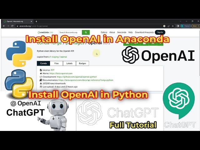 #openai How to install OpenAI in Anaconda | Install OpenAI in Python | ChatGPT python Anaconda