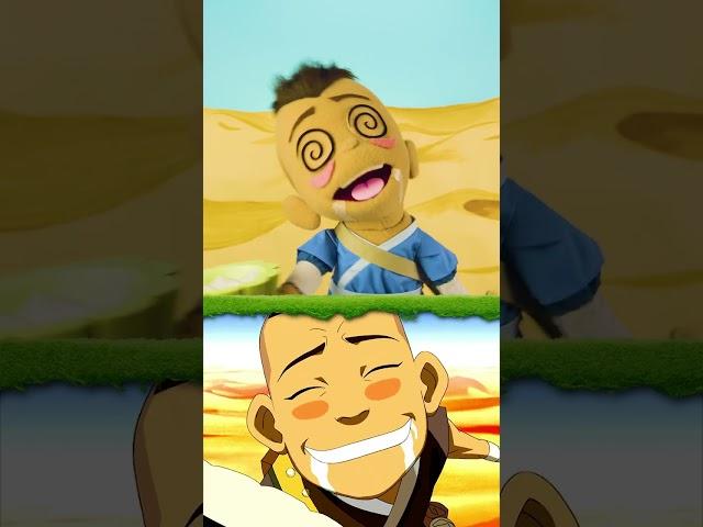 POV: sokka drank the cactus juice and now everyone's a puppet... | Avatar #Shorts