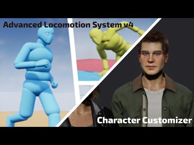 UE4 Tutorial - Advanced Locomotion System v4 merged with Character Customizer [Part 1]