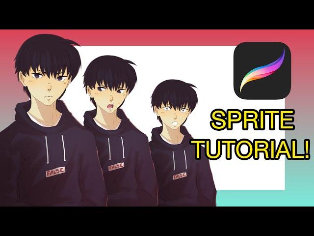 How To Make Visual Novel Sprites! (PROCREATE)