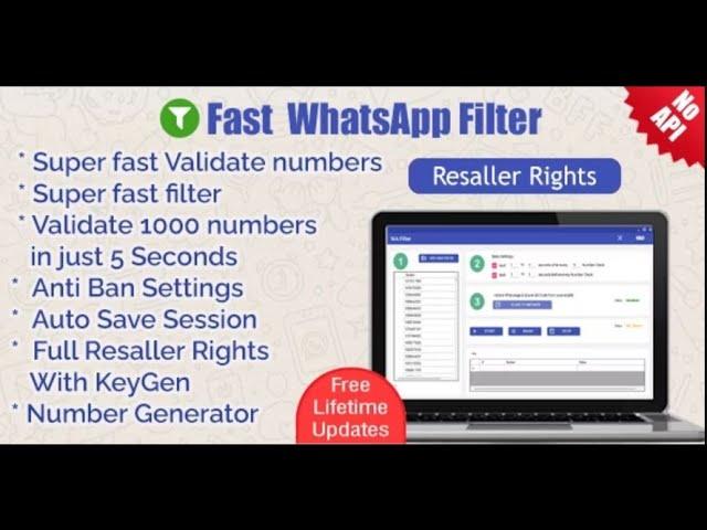 Super Fast WhatsApp Number Filter / Validator