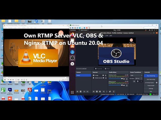 Create Own RTMP Server with OBS and Nginx-RTMP in Ubuntu and test with client on VLC