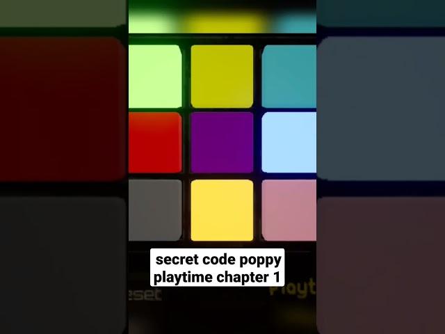 SECRET CODE POPPY PLAYTIME CHAPTER 1