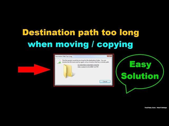 How To Fix Destination Path Too Long