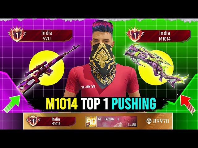 Pushing Top 1 Title In M1014 And SVD Solo Rank Push Tips and tricks #freefire