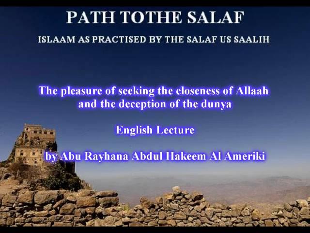 Live classes from Dammaj/The pleasure of seeking the closeness of Allaah/by Abdul Hakeem Al Ameriki