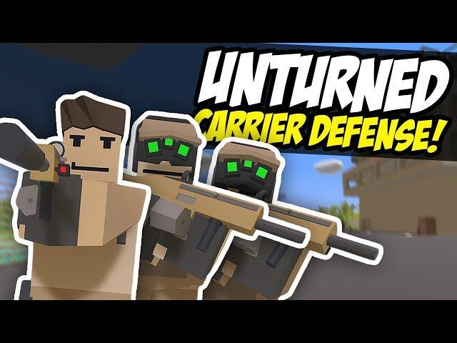 AIRCRAFT CARRIER DEFENSE - Unturned Base Raid | Defend The Ship!
