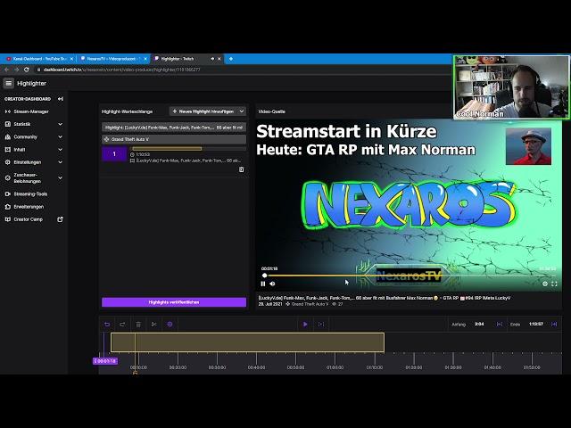 Twitch-Highlights erstellen und auf YouTube exportieren