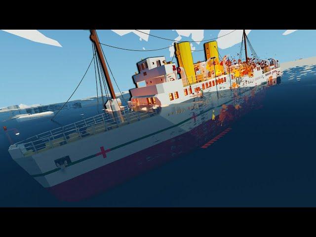 Boiler Explosion Burns Down & Sinks Ship! (Stormworks Sinking Ship)