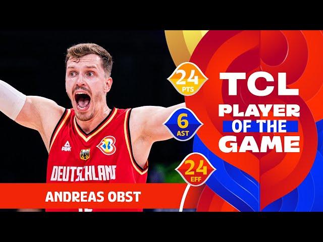 Andreas Obst (24 PTS) | TCL Player Of The Game | USA vs GER | FIBA Basketball World Cup 2023