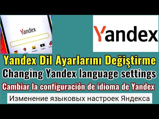 Yandex Dil Ayarlarını Değiştirme