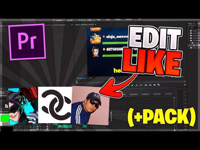 (FREE EDITING PACK) How to Edit Like Fearless, Ceeday, and Quackity in Premiere Pro!