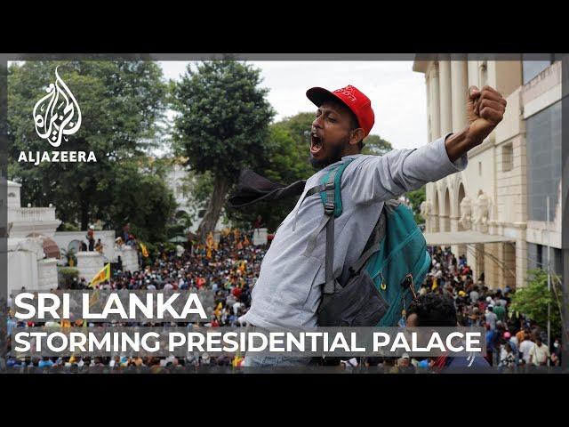 Demonstrators in Sri Lanka storm presidential palace