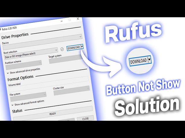 Rufus Download Option Not Show | How To Fix Missing Download Option In Rufus | By KING SOFTWARE