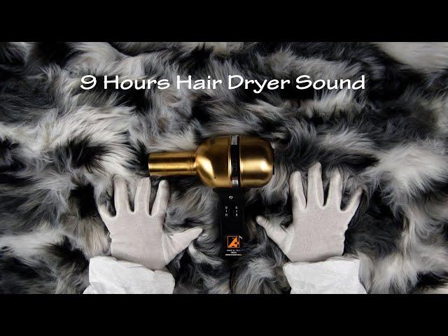 Hair Dryer Sound 247 | Playing with a Fur | Visual ASMR | 9 Hours Lullaby to Sleep and Relax