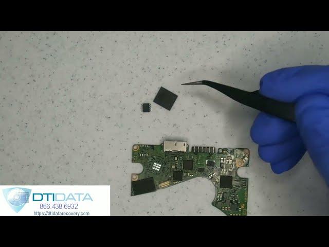 Western Digital PCB repair - replacing faulty components, firmware, and MCU on SED locked PCB.