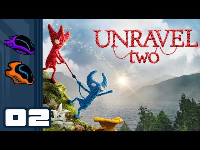 Let's Play Unravel 2 [Coop] - PC Gameplay Part 2 - A Hop, A Swing, And A Jump!