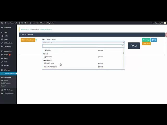 WP Content Siphon Pro - Get 70+ sources from NewsAPI