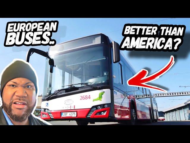 American Bus Driver Reacts To European City Buses!