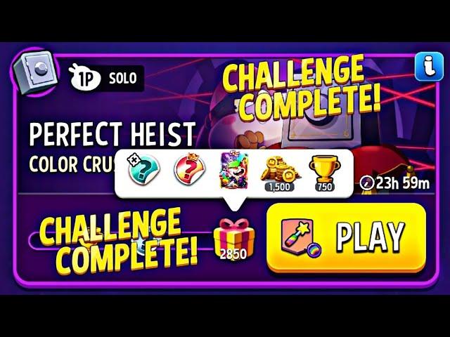 Color crush rainbow perfect heist solo challenge match master gameplay.