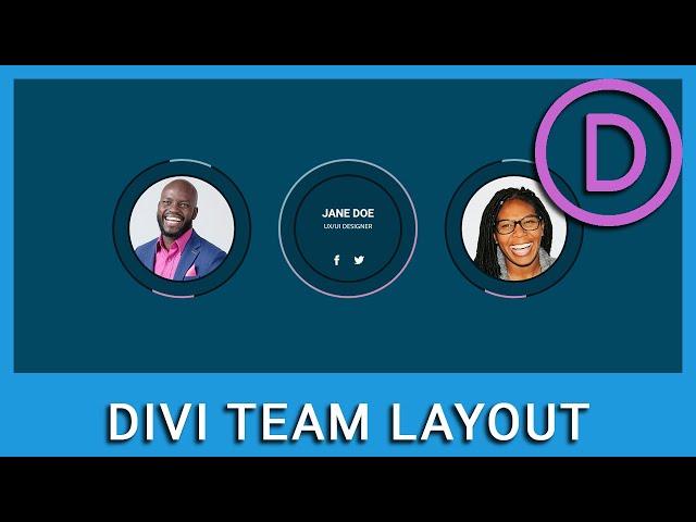 Divi Team Layout Tutorial 2022