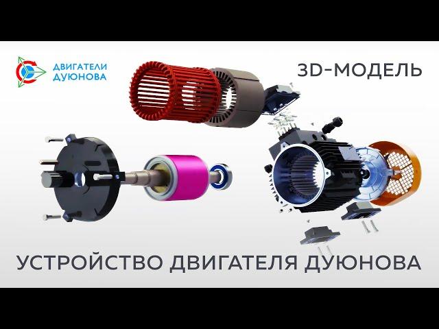 Устройство двигателя Дуюнова: 3D-модель