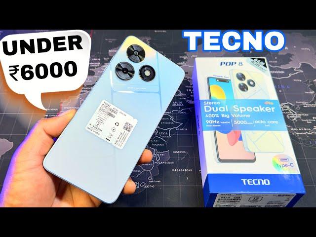 Tecno Another New Budget Smartphone  Tecno Pop 8 With Duel Speaker Under 6000 Full Unboxing