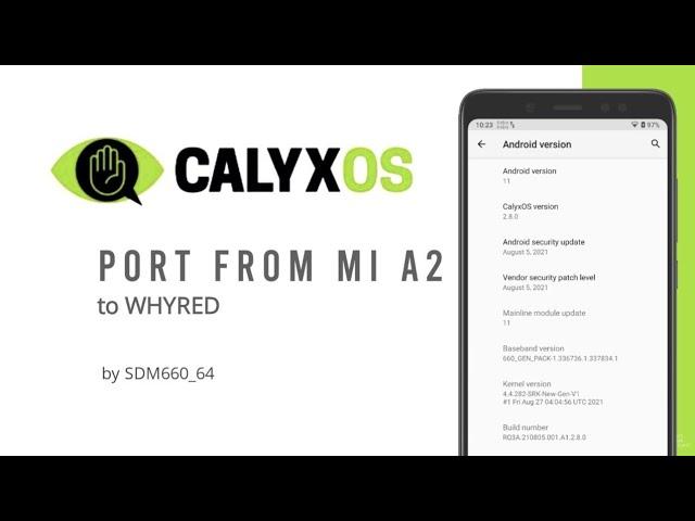 CalyxOS 2.8.0 A11 Redmi Note 5 Pro