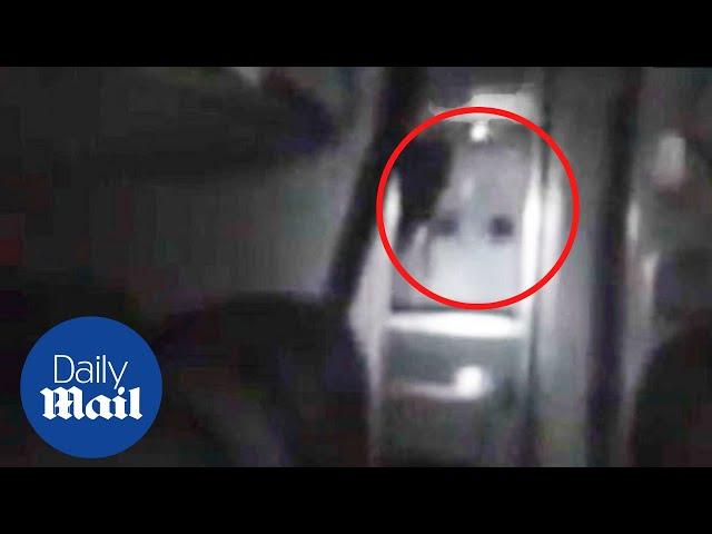 Patrolman films terrifying GHOST on a plane!