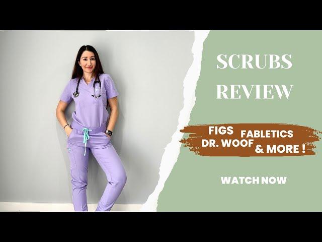 scrubs review and try on: FIGS, Fabletics and more. healthcare worker MUSTs