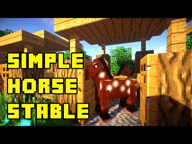 Minecraft: Simple Horse Stable Tutorial Xbox/PE/PC/PS3/PS4