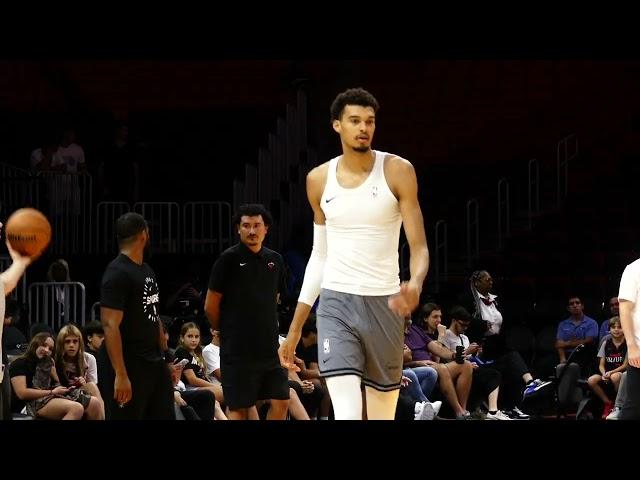 Victor Wembanyama Warm Up Routine Before Miami Heat vs Spurs Preseason Game