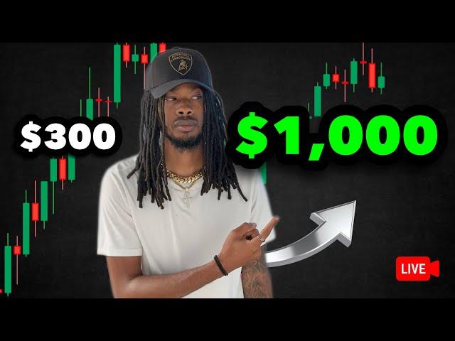 Live Trading NASDAQ: $300 to $1,000 In Three Hours Using Supply & Demand | FUTURES