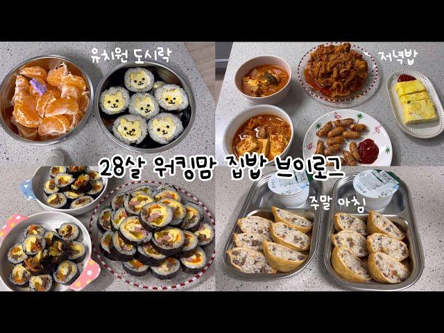 [vlog] 8살, 6살 형제맘 집밥 브이로그, 유치원 도시락 싸기🩷