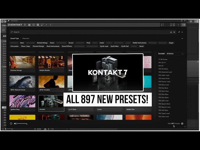 Kontakt 7: All New The Factory Library Presets!  @NativeInstruments