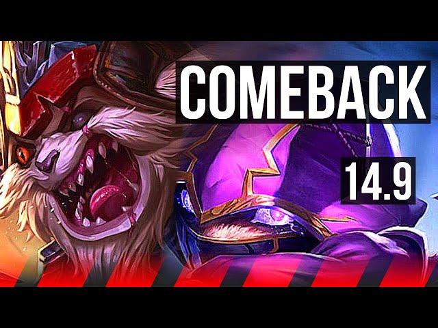 KLED vs KENNEN (TOP) | Comeback, 67% winrate, 11/4/11 | KR Diamond | 14.9