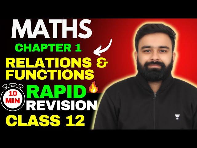 Relations & Functions in 10 mins  Chapter 1 Maths Class 12 Boards 2022-23 Score 95+ Vishal Khattar