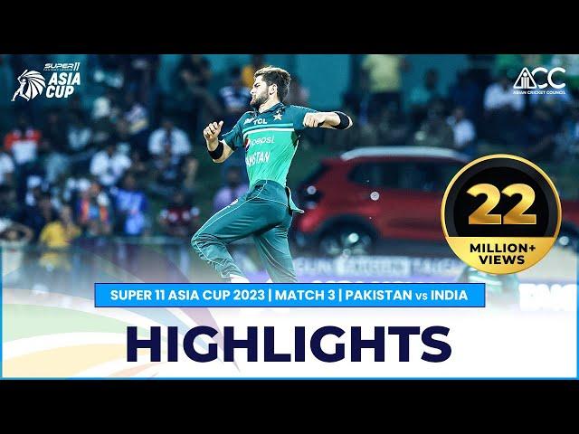 Super11 Asia Cup 2023 | Match 3 Pakistan vs India Highlights