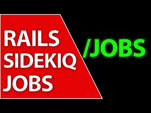 Sidekiq Background Jobs With Admin Dashboard | Ruby On Rails 7 Tutorial