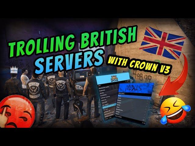 Trolling BRITISH Servers WITH CROWN V3 GTA RP