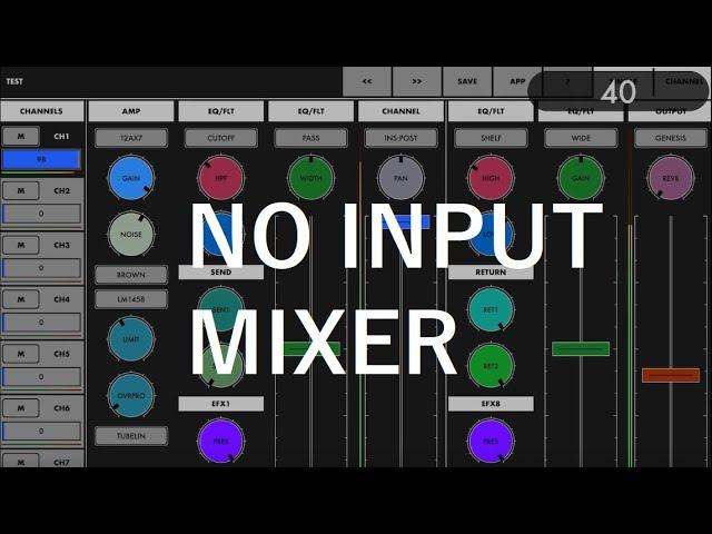 NoInputMixer - Feedback-based instrument for iOS by Igor Vasiliev / @zzzwiw