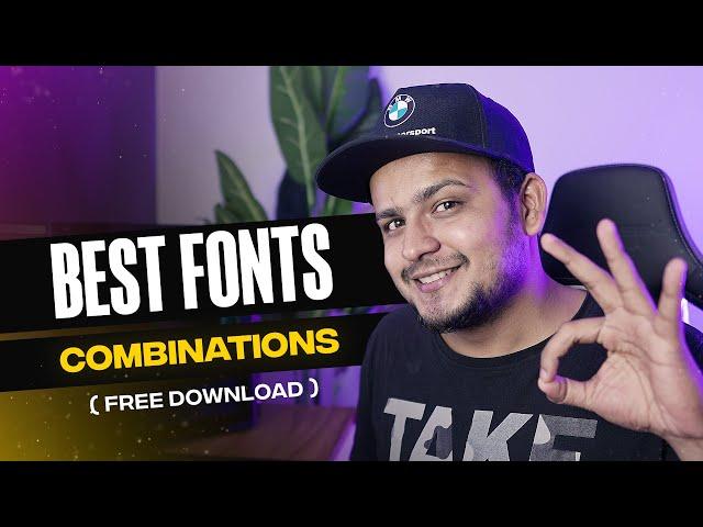 BEST FONT COMBINATIONS for Graphic Designer (Free Download)