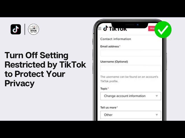 How To Turn Off Setting Restricted by TikTok to Protect Your Privacy 2024 (QUICK FIX)