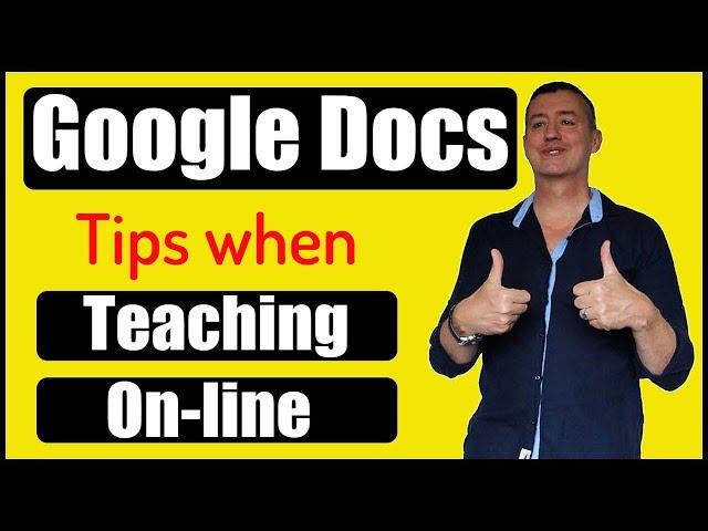 How to use Google Docs in Education: Using it for online teaching #googledocs #onlineteaching