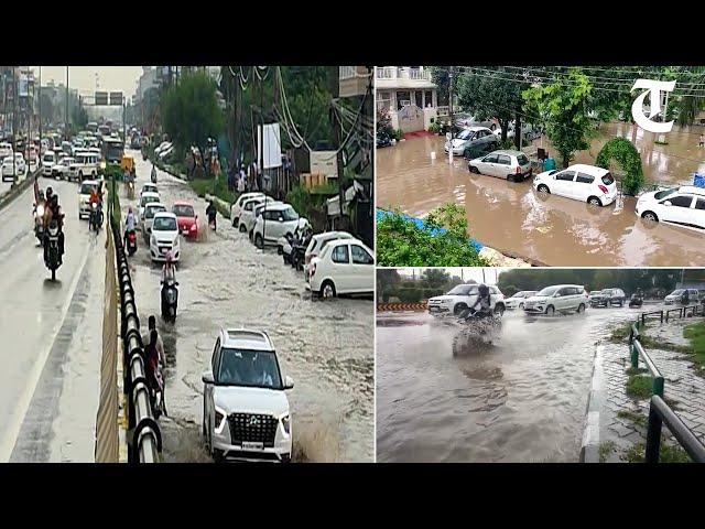 Water-logging in Zirakpur surrounding areas after heavy rain