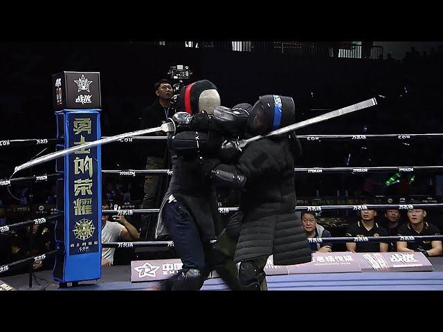 Traditional weapon confrontation Chinese Bagua Sword vs Japanese Katana